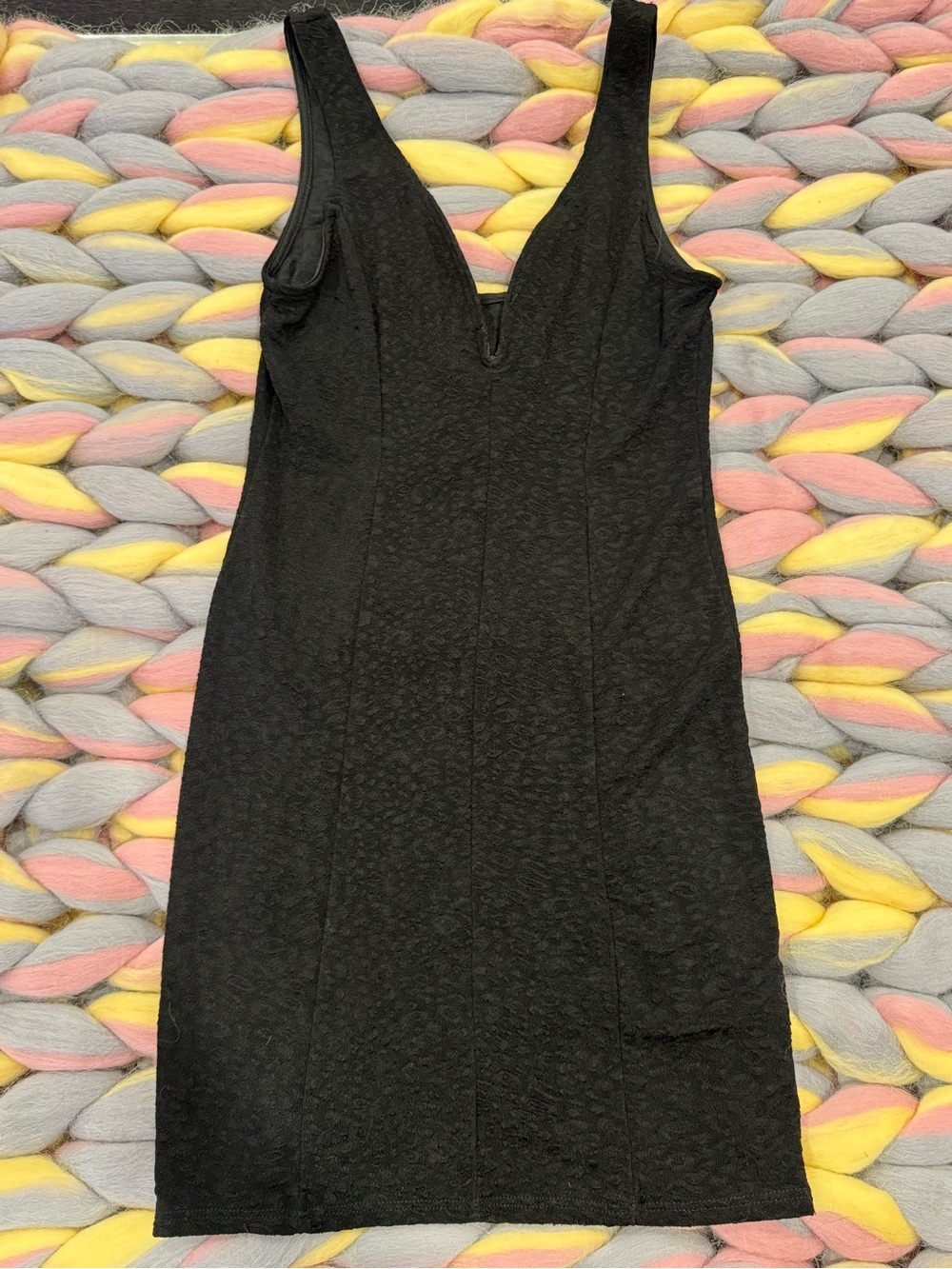 Black V-Neck Sleeveless Women's Dress